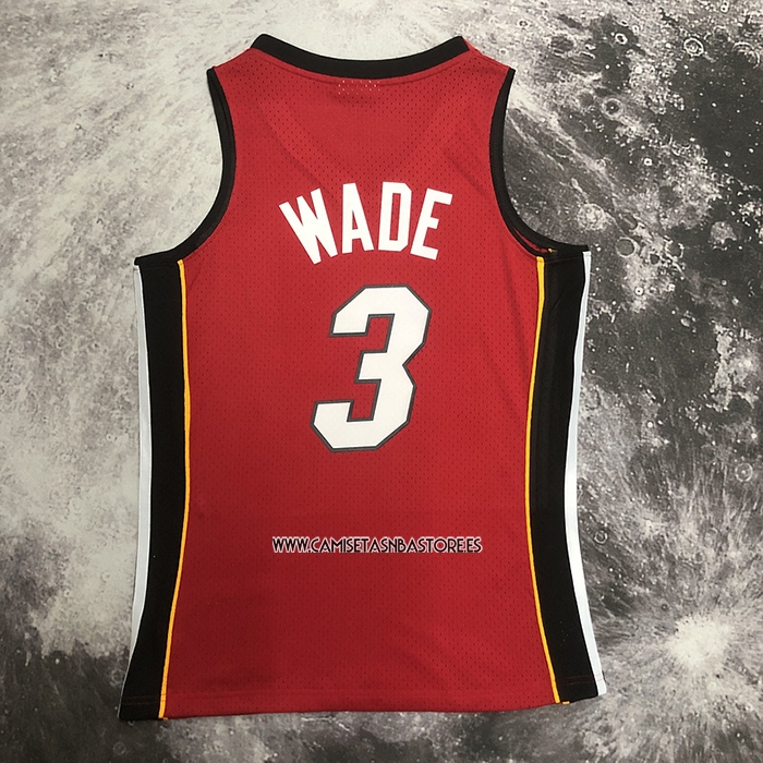 Dwyane Wade NO 3 Camiseta Miami Heat Mitchell & Ness 2005-06 Rojo